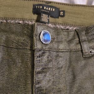 NWOT Ted Baker FAUX Snakeskin Textured Trousers